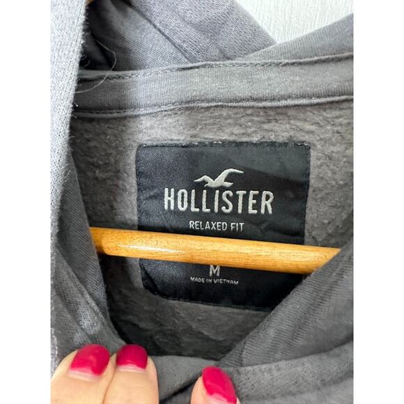 Hollister Relaxed Fit Blue Long Sleeve Hooded Sweatshirt Hoodie Men's Medium - Picture 7 of 7